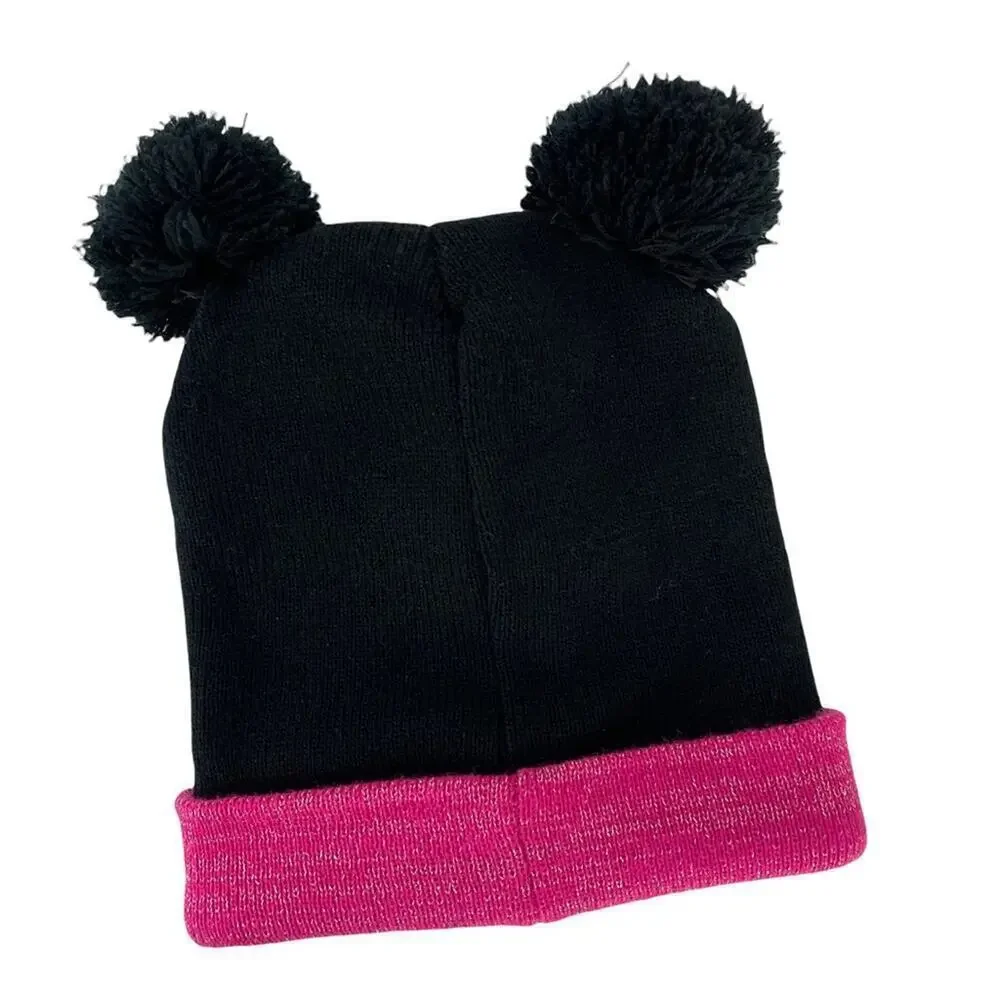 MINNIE MOUSE DISNEY Knit Winter Beanie Hat Scarf Set One Size